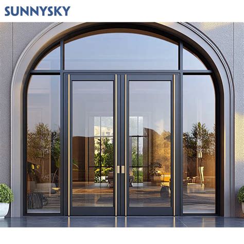Sunnysky Custom Modern Exterior Glass French Door Villa Entrance ... - balustradellc