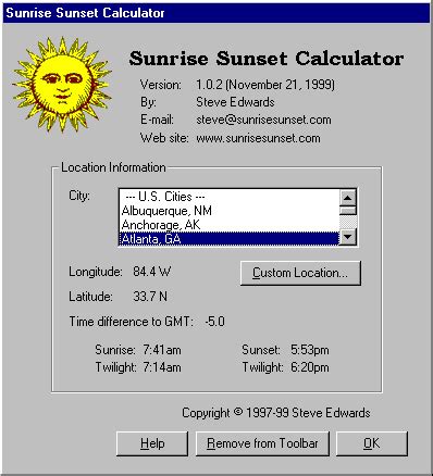 Sunrise and Sunset Calculator - balustradellc