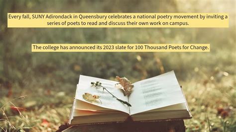 SUNY Adirondack celebrating poetry this fall