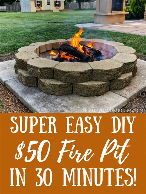Super Easy Fire Pit build - DIY How to build a patio firepit - Little ... - balustradellc