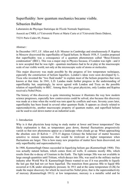 Superfluidity: How Quantum Mechanics Became Visible - Springer - wintechmobiles.com