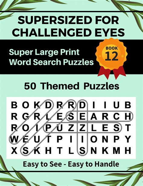 Download Supersized For Challenged Eyes Book 8 Super Large Print Word Search Puzzles By Nina Porter