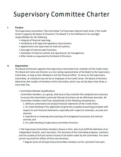 Supervisory Committee - National Credit Union Administration - balustradellc