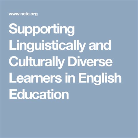 Supporting Linguistically and Culturally Diverse Learners in English ... - balustradellc