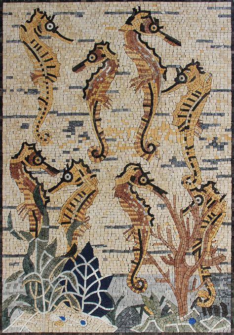 Surabaya Seahorse Mass Swimming Pool Mosaic Ceramics - balustradellc