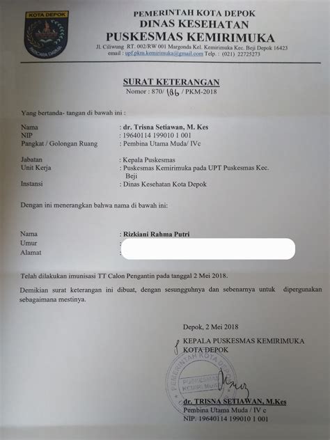 Surat Kesehatan Buat Nikah - balustradellc