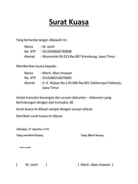 Surat Kuasa Hukum - balustradellc