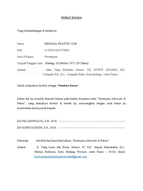 Surat Kuasa Khusus untuk Banding | PDF - Scribd - balustradellc