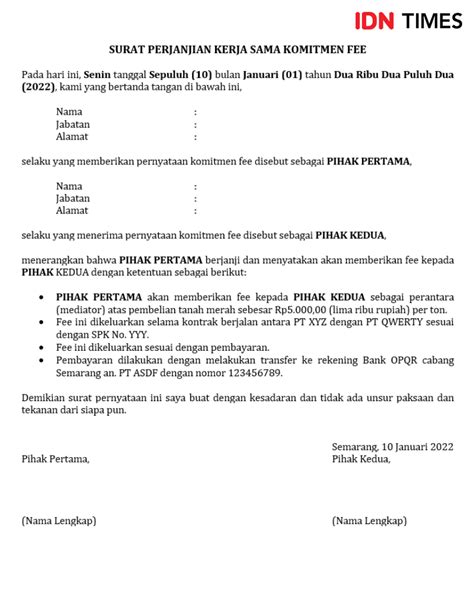 Surat Perjanjian Kerjasama | PDF - Scribd - raincitystudios.com