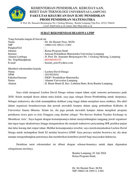 Surat Rekomendasi LPDP Kunci Lolos Seleksi Beasiswa Pascasarjana! - balustradellc