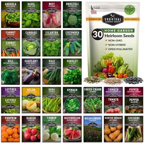 Survival Garden Heirloom Seeds Non GMO - Amazon - balustradellc