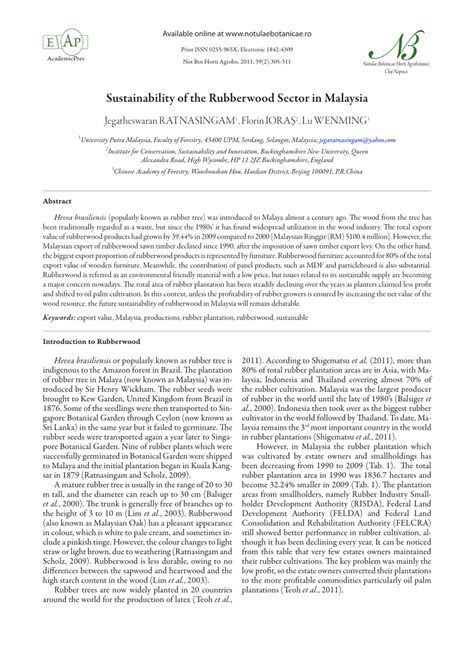 Sustainability of the rubberwood sector in Malaysia. - UPM - raincitystudios.com