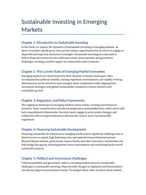 Sustainable investing and emerging markets | Lombard … - balustradellc