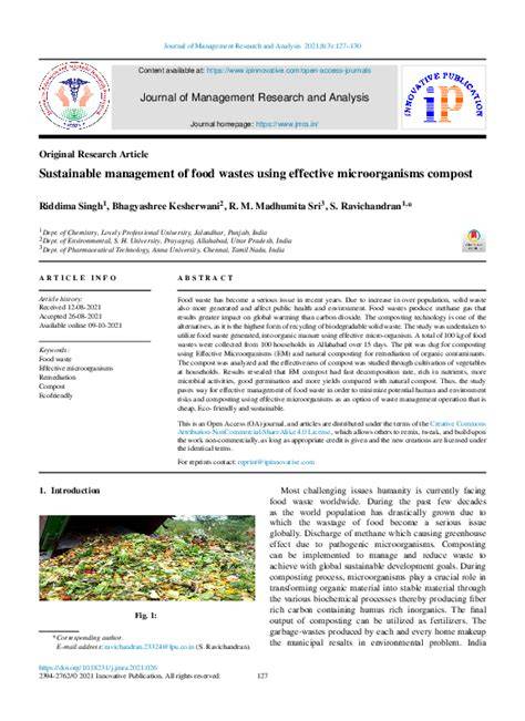 Sustainable management of food wastes using effective … - raincitystudios.com