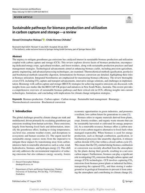 Sustainable pathways for biomass production and utilization ... - Springer - wintechmobiles.com