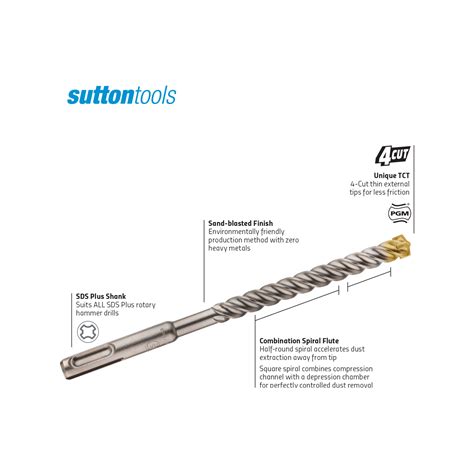 Sutton Tools Masonry Drill Bit - 8mm x 120mm - Carbide Tip - BIG W - balustradellc