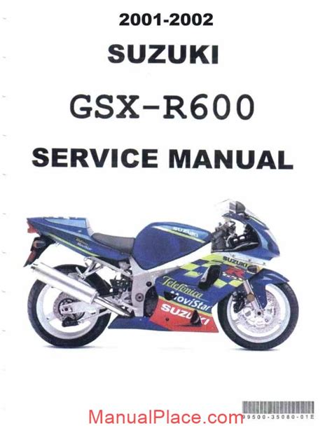 SUZUKI 2001 GSX-R600 SERVICE MANUAL Pdf Download