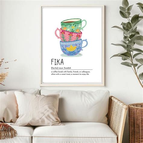 Swedish Art Fika Scandinavian Decor - Etsy - muktibox.com
