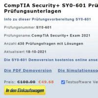 SY0-601 Zertifizierungsprüfung