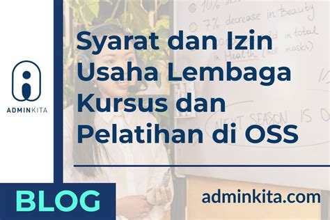 Syarat dan Izin Lembaga Kursus dan Pelatihan di OSS - balustradellc
