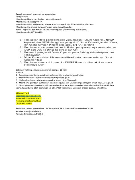 Syarat Mendirikan Koperasi Simpan Pinjam - balustradellc