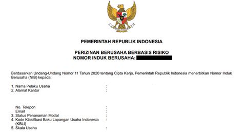 Syarat Pembuatan Nib Perorangan - balustradellc