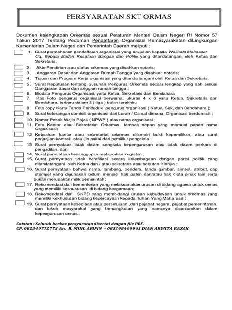 Syarat Pendaftaran Ormas di Kesbangpol - balustradellc