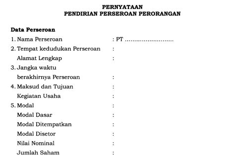 Syarat Pendirian PT Perorangan Lengkap - Legalist … - balustradellc