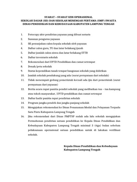 Syarat Pendirian Sekolah Negeri - balustradellc