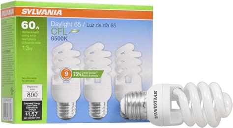 SYLVANIA CFL T2 Twist Light Bulb, 60W Equivalent, …