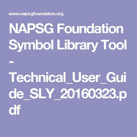 Symbol Library » NAPSG Foundation - wintechmobiles.com