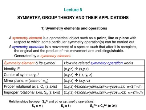 Symmetry and Group Theory - wintechmobiles.com