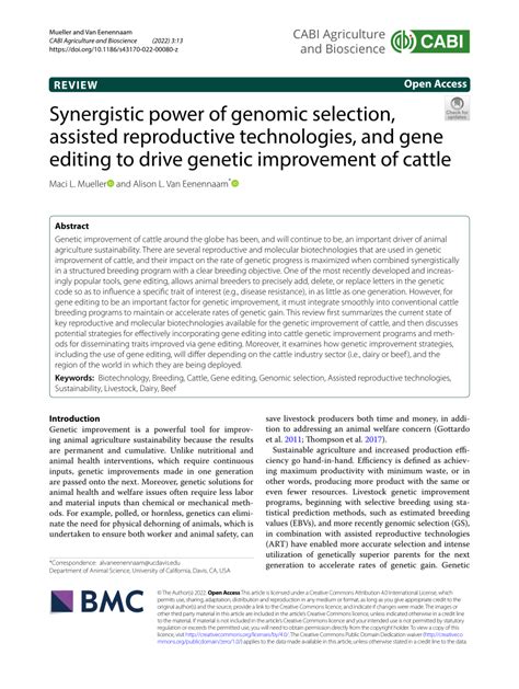 Synergistic power of genomic selection, assisted reproductive ... - muktibox.com
