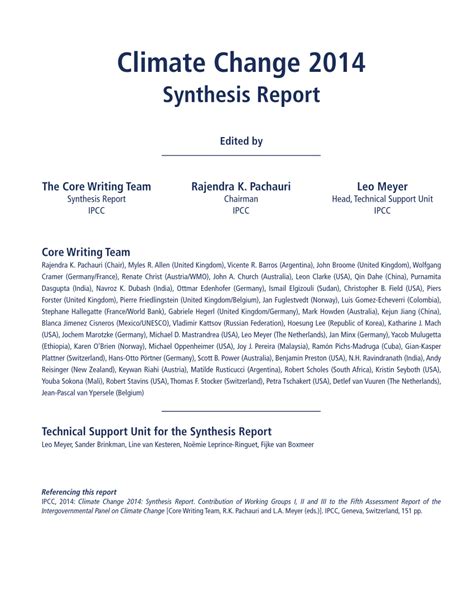 Synthesis Report - IPCC - muktibox.com