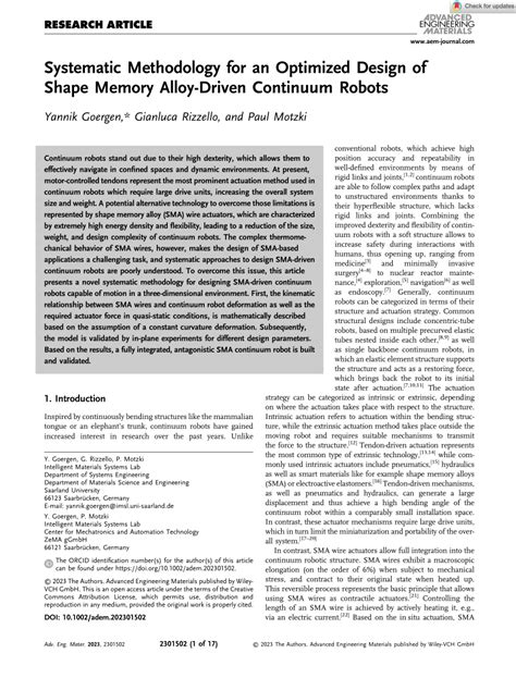 Systematic Methodology for an Optimized Design of Shape Memory Alloy ... - wintechmobiles.com
