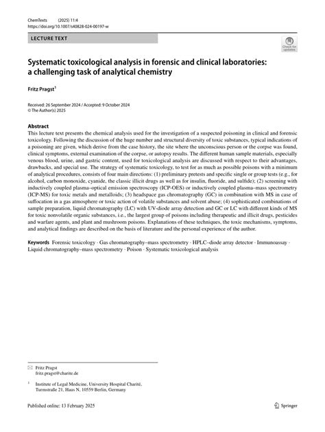 Systematic toxicological analysis in forensic and clinical laboratories ... - wintechmobiles.com