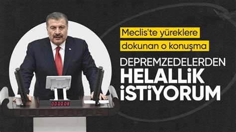 Sağlık Bakanı Fahrettin Koca, 6 Şubat depremi için “helallik” istedi