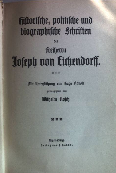 Sämtliche werke des freiherrn joseph voneichendorff. - Flow measurement engineering handbook by richard w miller.
