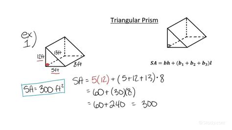 A triangular prism has five faces. There are two triangular opposite faces called the bases and the three lateral sides are rectangular. So, the summation of the areas of the two bases and the three lateral faces can be calculated for a triangular prism as, Check out Volume of triangular prism calculator. S = L × (a + b + c) + 2 × base area