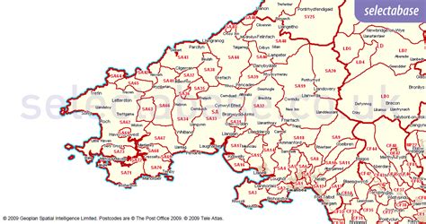 Sa postcode map.  Try Now! Free Postcode Area and District maps of Wales in United Ki...