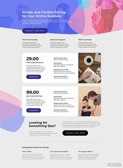 SaaS Pricing Page Design Template in HTML5, PSD Download
