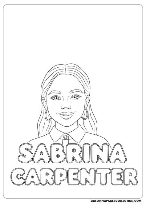 Sabrina Carpenter Coloring Shee