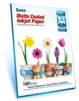 Saco A4-120 GSM Matte Coated Paper - 100 Sheets - Amazon