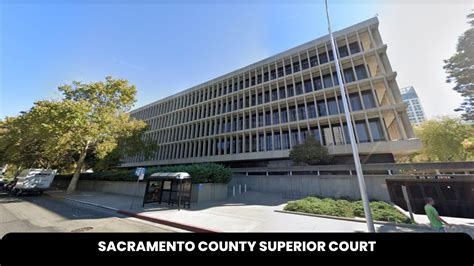 Oct 10, 2023 · The Civil Division is open Monday through Friday (except court holidays) from 8:30 a.m. to 4:00 p.m., and is located at 720 9 th Street, Sacramento, CA 95814. Civil staff can answer questions about the status of documents, upcoming scheduled hearings and events, and can tell you when certain documents are due to be filed according to Case ... . 