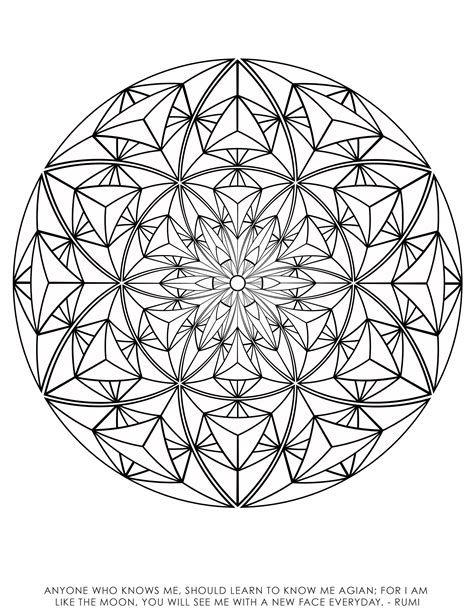 Sacred Geometry Coloring Pages Coloring Home