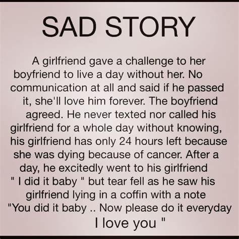 Sad stories. 
