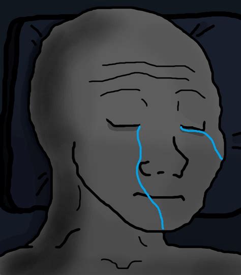 Sad wojak in bed. Nov 2, 2022 · Wojak, meanwhile, is a good candidate for the most frequently posted meme of all time. The line drawing of a wizened, utterly hairless and vaguely alien-looking face expressing unclear emotions has livened up every corner of the web. Soyjak is one of many spinoffs and variations of the Wojak character. 