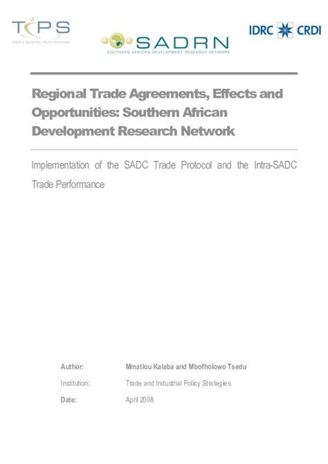 Sadc protocol on trade pdf