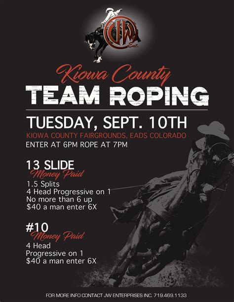 Saddle Roping Team Flyer