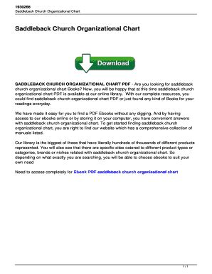 Saddleback Church Organizational Chart Pdf